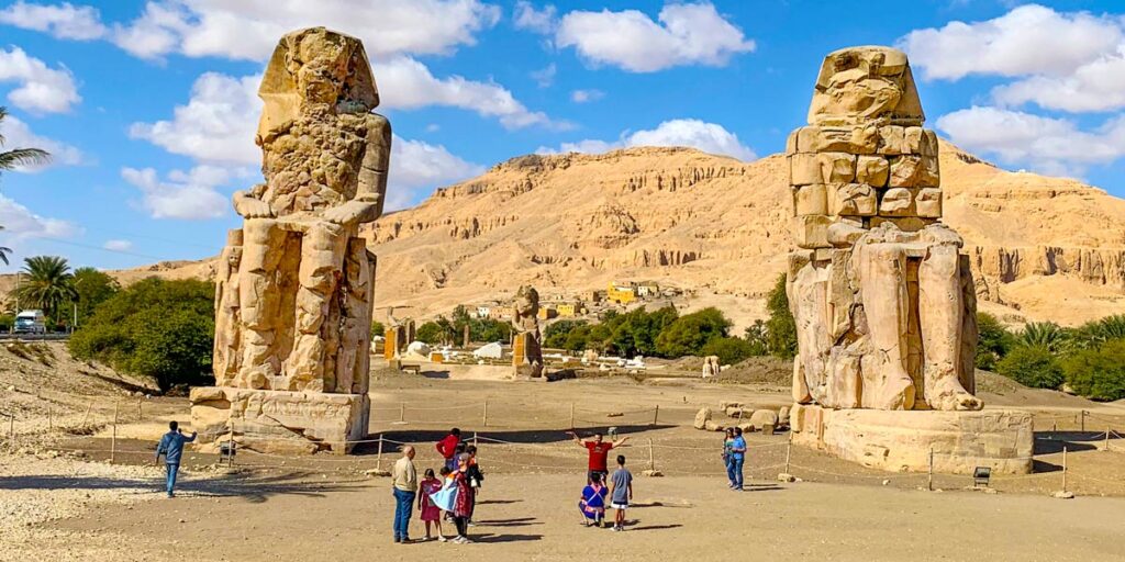 The "Colossi of Memnon, Luxor"